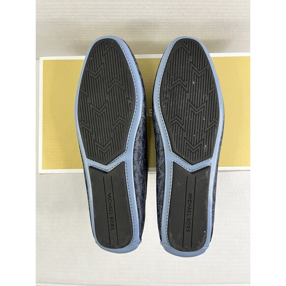 NEW IN BOX NIB MICHAEL KORS LILLIE MOC ADMIRAL PALE BLUE FLATS SIZE 5.5 - Picture 9 of 9